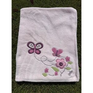 Y2K Cocalo Pink Butterfly Plush Baby Blanket 30x38 READ